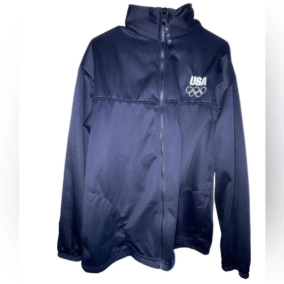 United States Olympic Committee Unisex Blue Full Zip USA Olympic Jacket Size XL - Picture 1 of 8